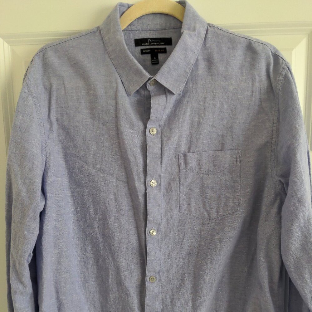 Marc Anthony Luxury Linen Button Down Slim Fit